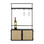 Olivia's Nordic Living Collection Guy Wall Wine Shelf in Black