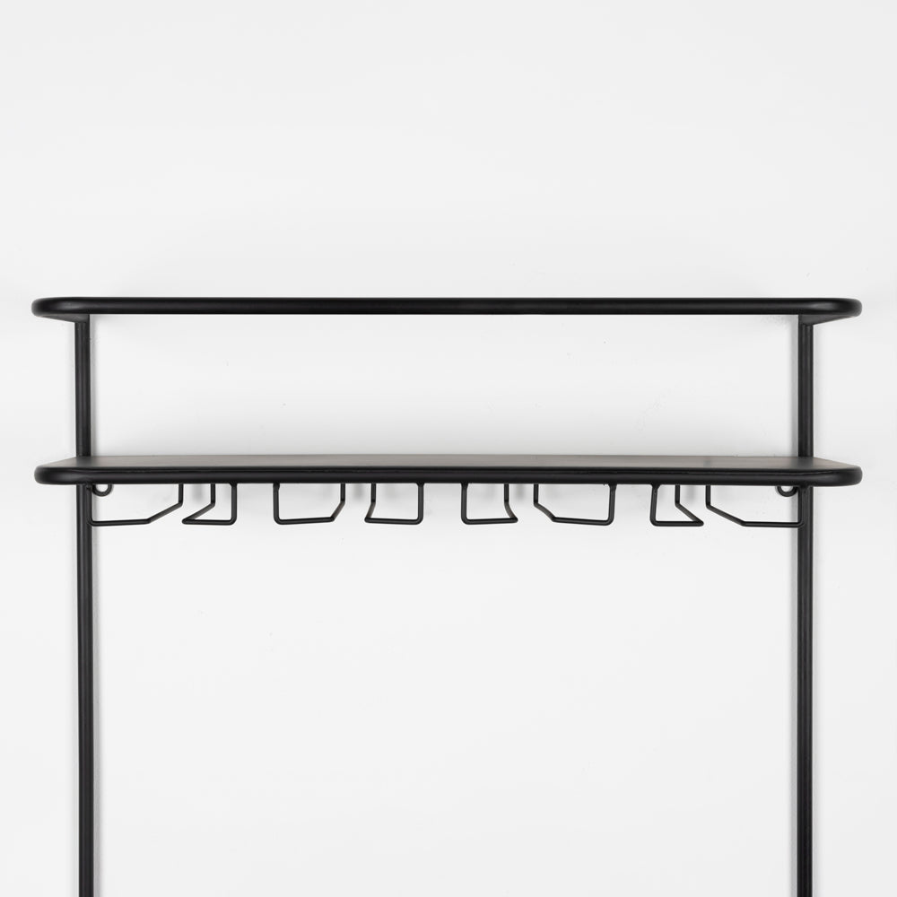 Olivia's Nordic Living Collection Guy Wall Wine Shelf in Black