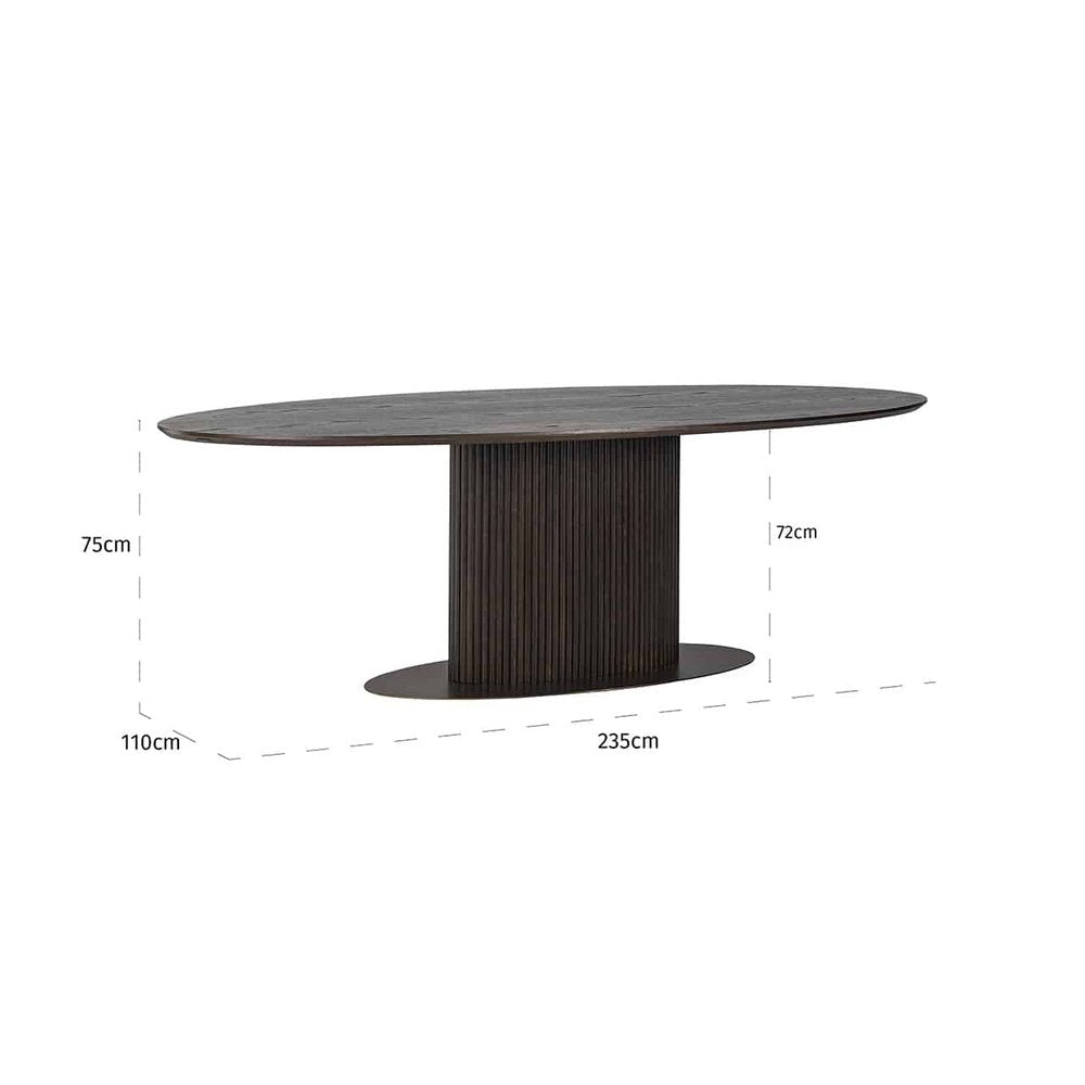 Richmond Luxor Oval Dining Table in Brown