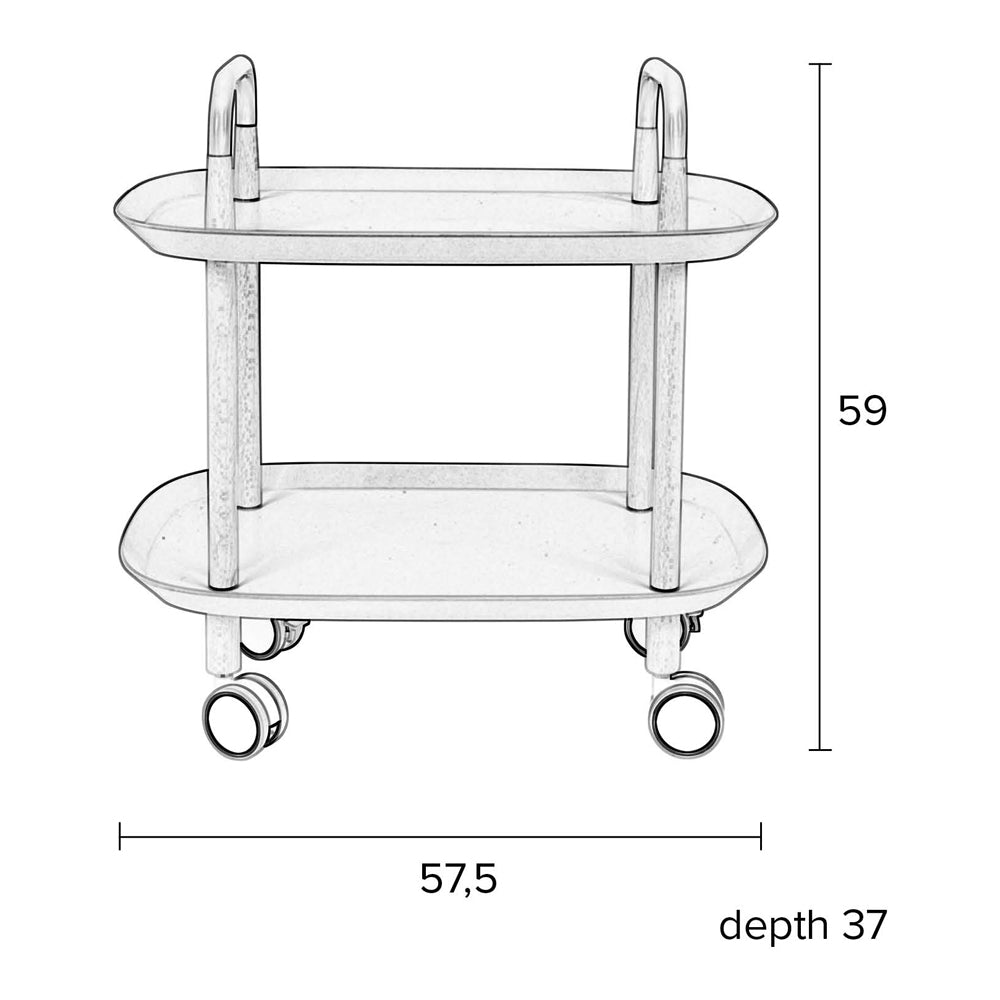 Olivia's Nordic Living Collection - Canute Trolley in White