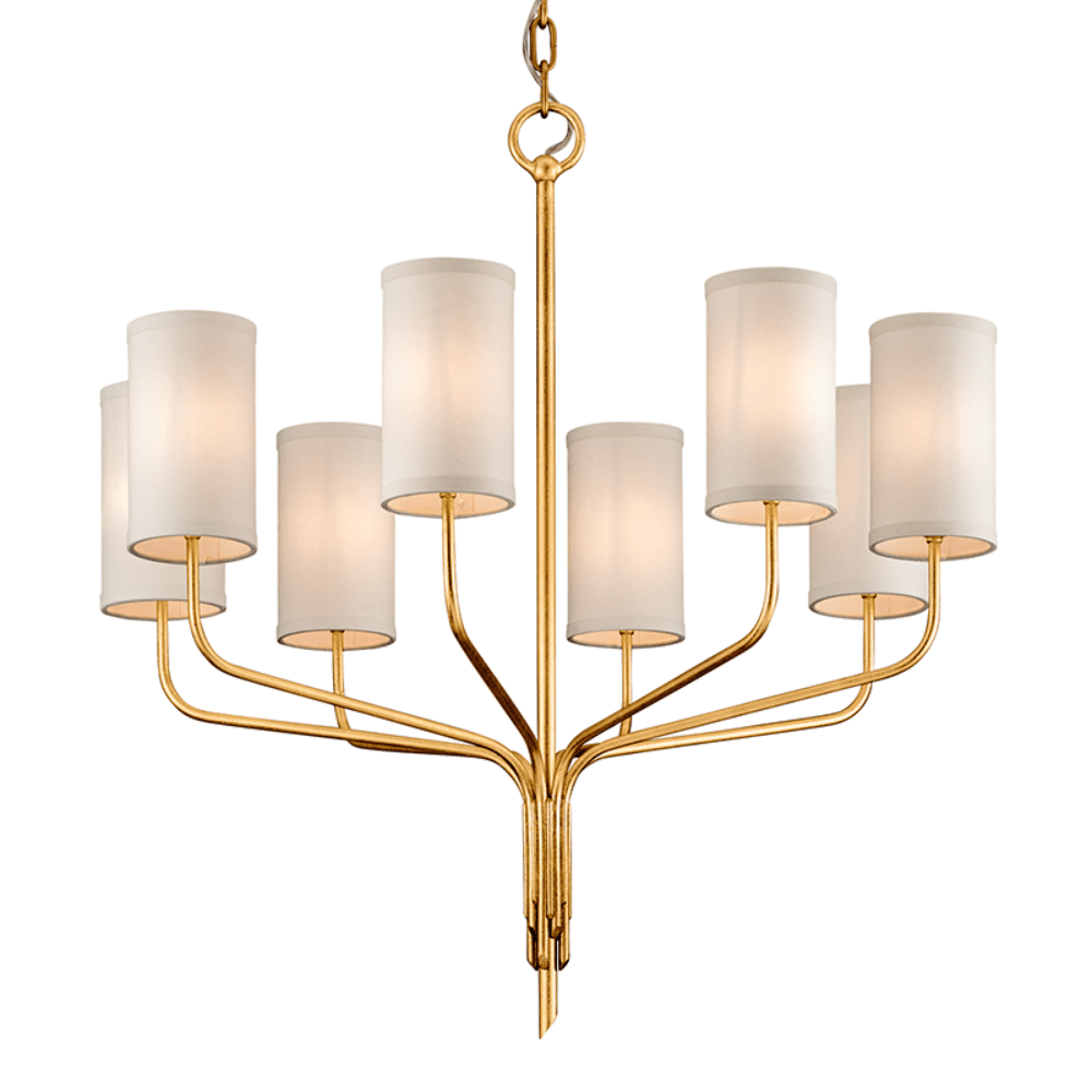 Hudson Valley Lighting Juniper Chandelier in Textured Gold Leaf