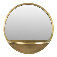 Olivia's Nordic Living Collection - Frodi Round Mirror in Brass