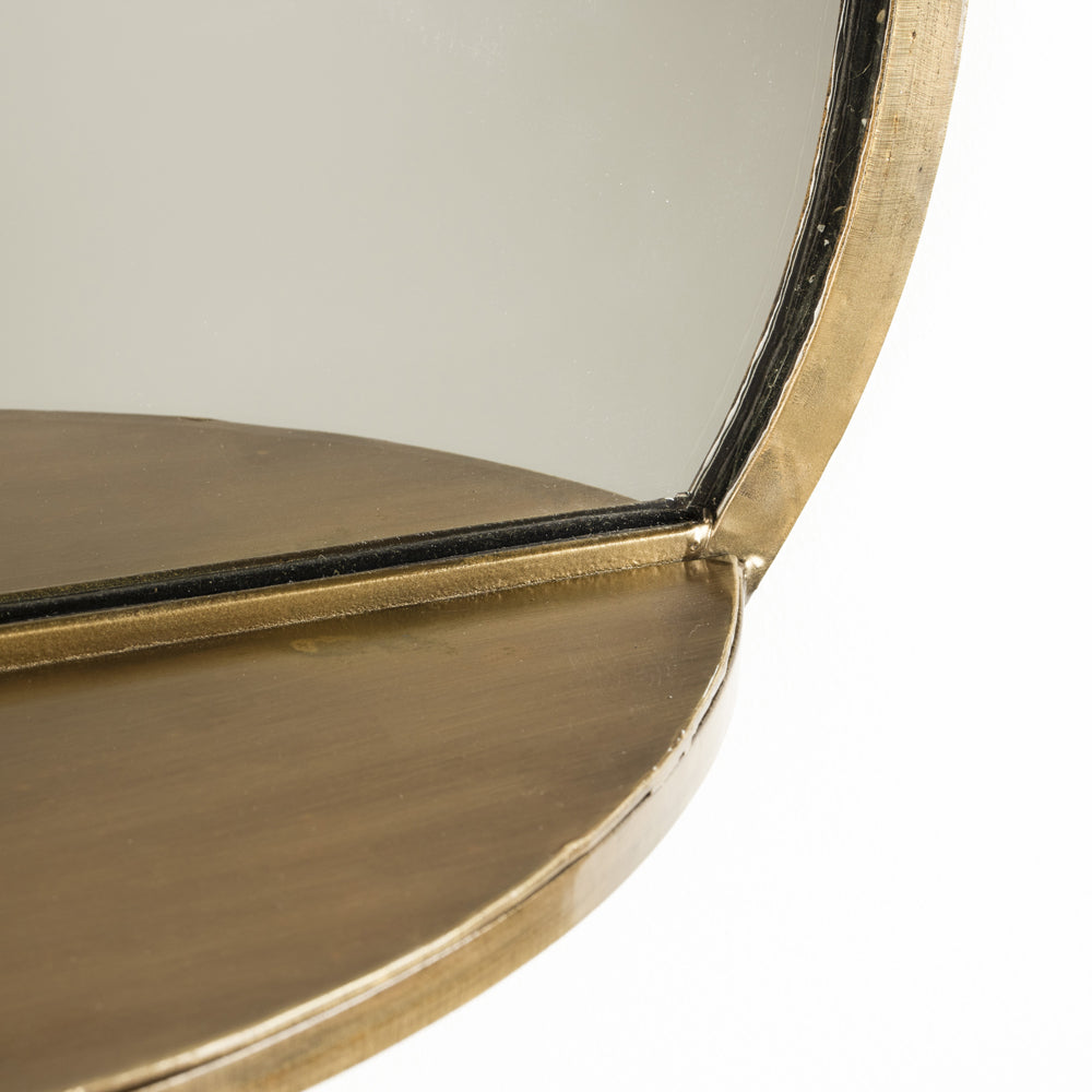 Olivia's Nordic Living Collection - Frodi Round Mirror in Brass