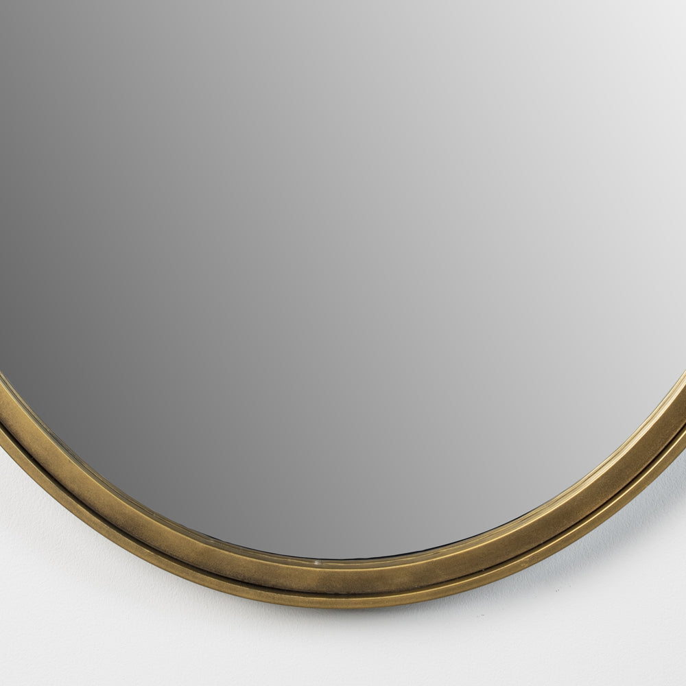 Olivia's Nordic Living Collection - Mo Oval Mirror in Antique Brass