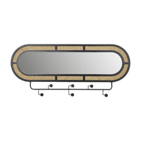 Olivia's Nordic Living Collection Ada Mirror Coat Rack in Black & Beige