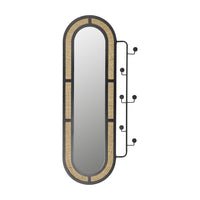 Olivia's Nordic Living Collection Ada Mirror Coat Rack in Black & Beige