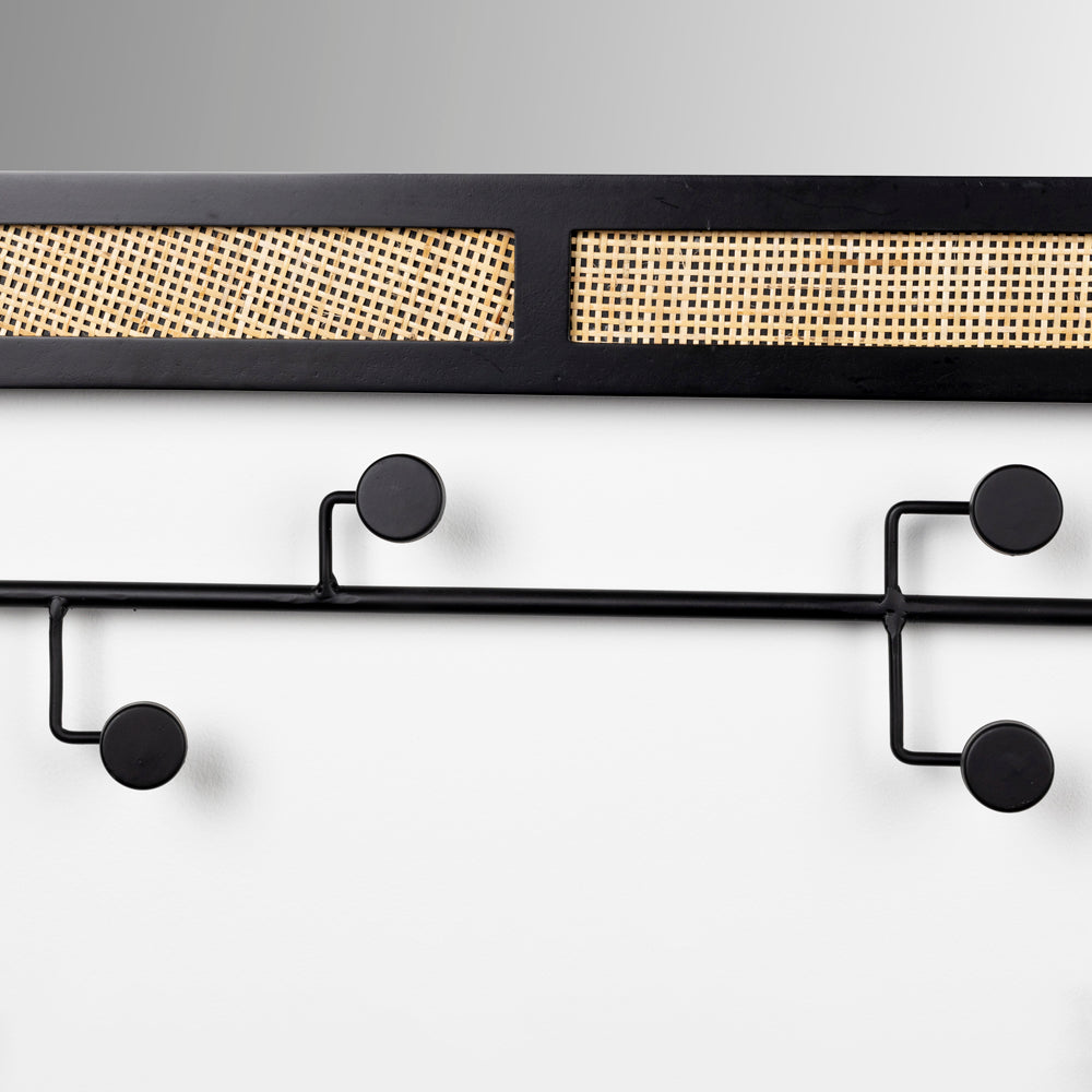 Olivia's Nordic Living Collection Ada Mirror Coat Rack in Black & Beige