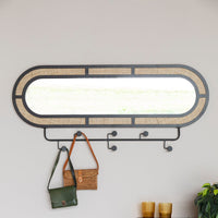 Olivia's Nordic Living Collection Ada Mirror Coat Rack in Black & Beige