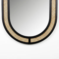 Olivia's Nordic Living Collection Ada Oval Wall Mirror in Black & Beige