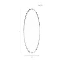 Olivia's Nordic Living Collection Mia Oval Large Wall Mirror in White