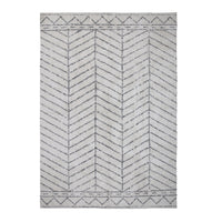 Bloomingville Oiva Cotton Rug in Grey & White