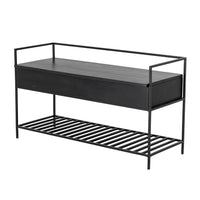 Bloomingville Abelone Bench in Black Mango Wood