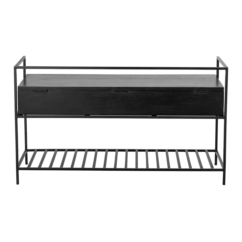 Bloomingville Abelone Bench in Black Mango Wood