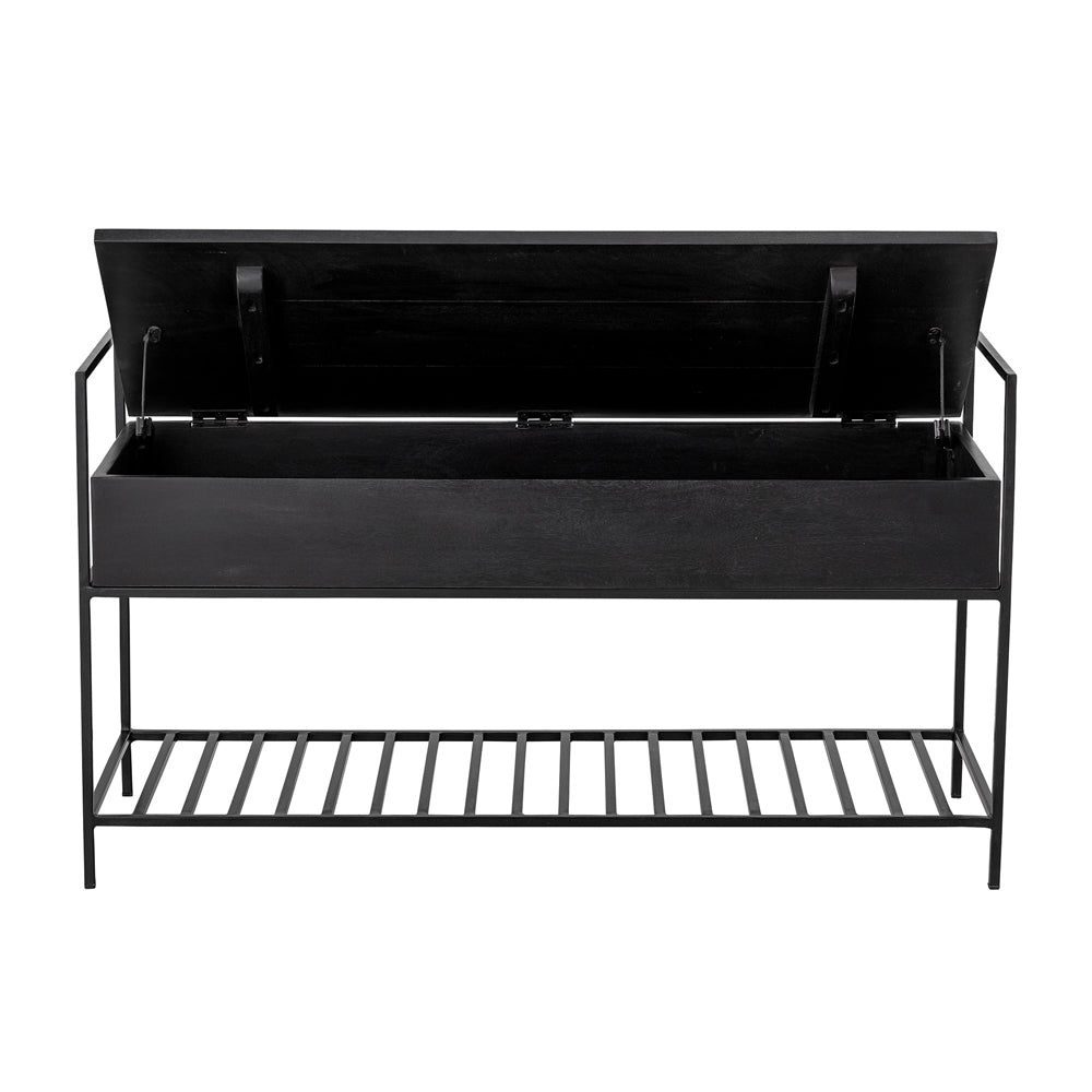 Bloomingville Abelone Bench in Black Mango Wood