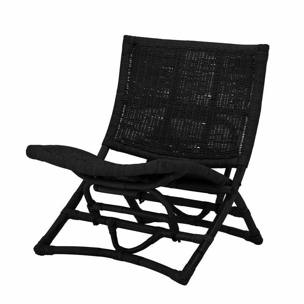 Bloomingville Baz Rattan Lounge Chair in Black