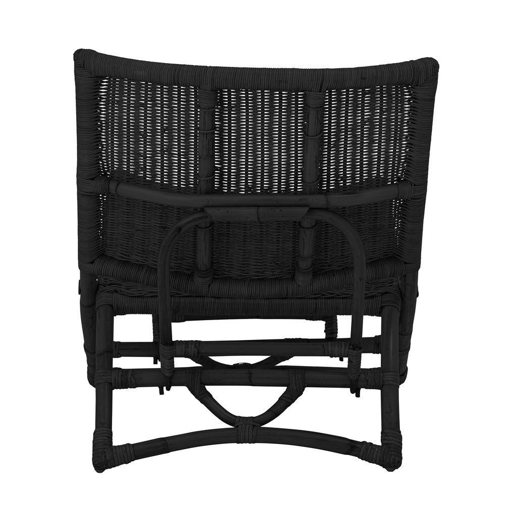 Bloomingville Baz Rattan Lounge Chair in Black