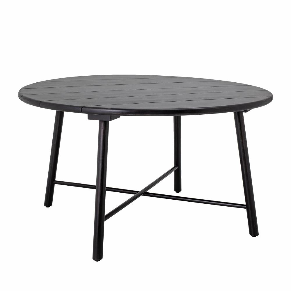 Lope Round Dining Table - Black Acacia Wood Bloomingville 1