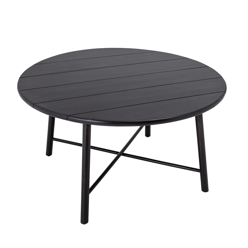 Lope Round Dining Table - Black Acacia Wood Bloomingville 3