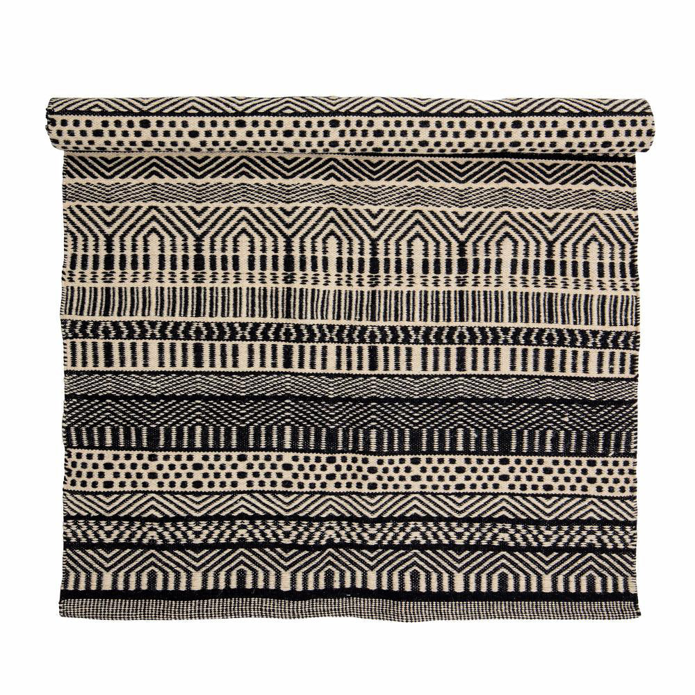 Bloomingville Joob Wool Rug in Black