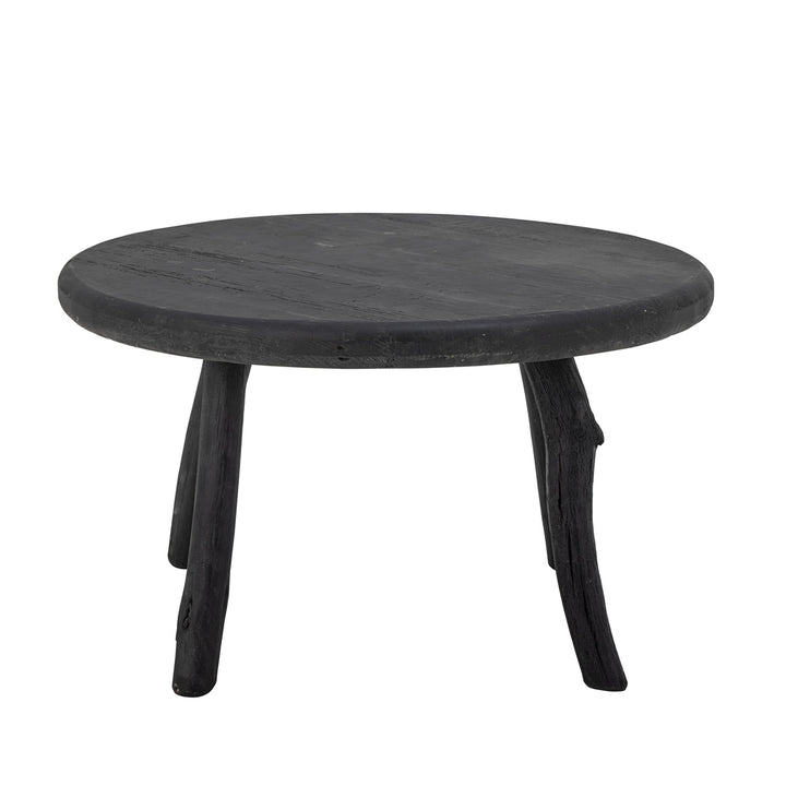 Milos Round Coffee Table - Black Reclaimed Wood Bloomingville 2
