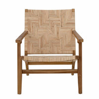 Bloomingville Mills Lounge Chair in Brown Rattan