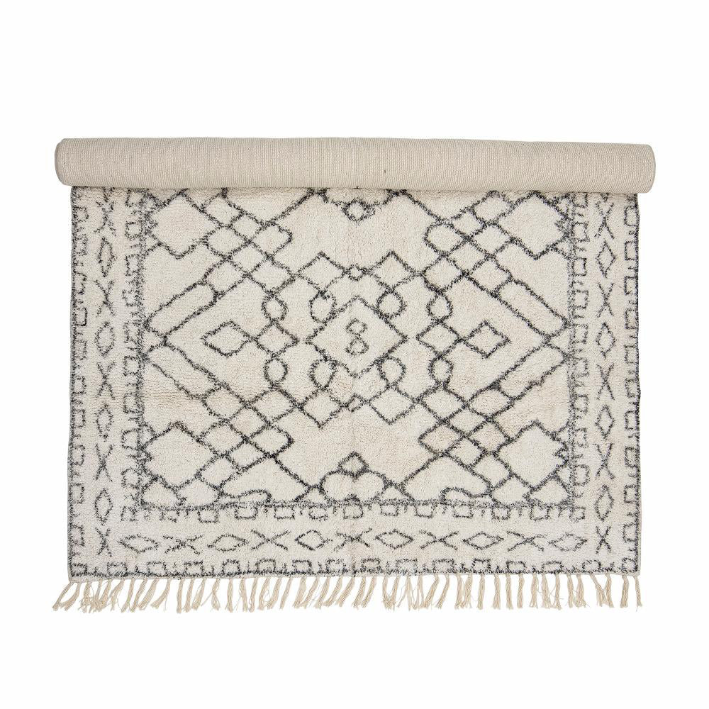 Bloomingville Jaqueline Cotton Rug in White