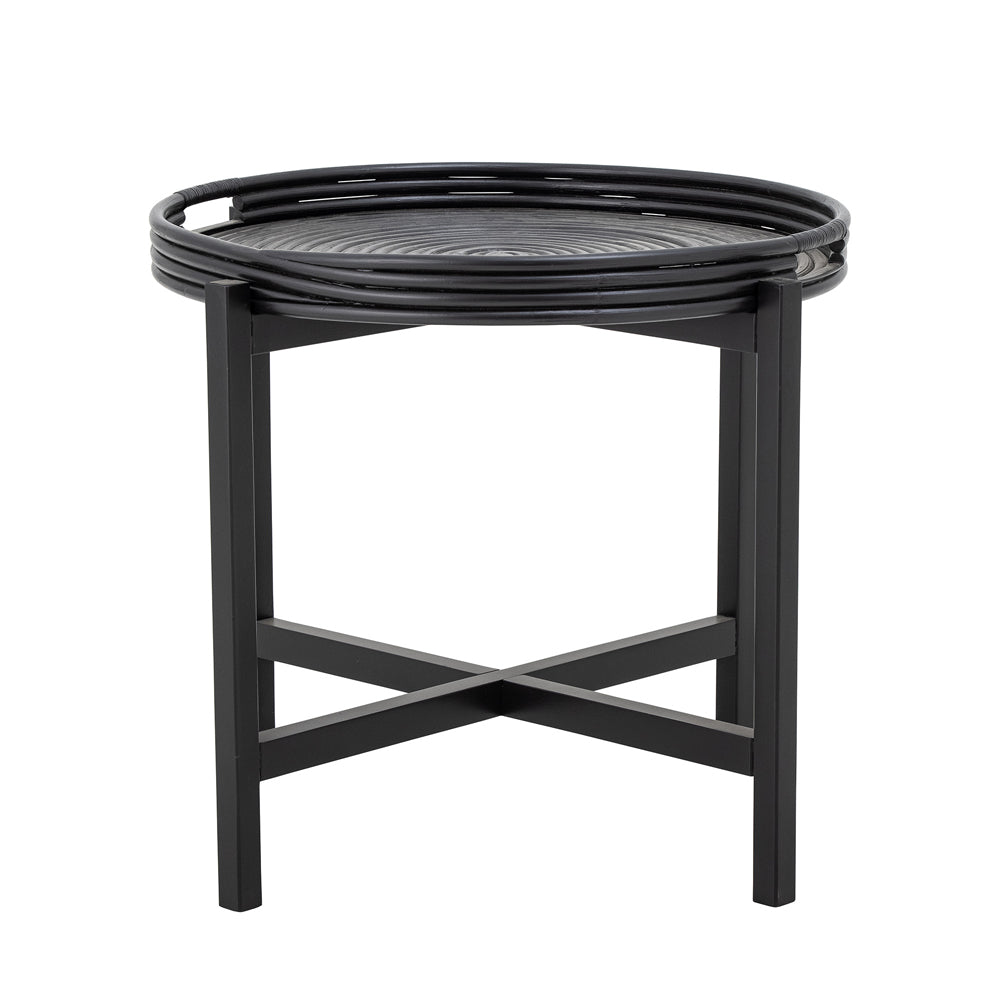 Bloomingville Milli Tray Table in Black Rattan