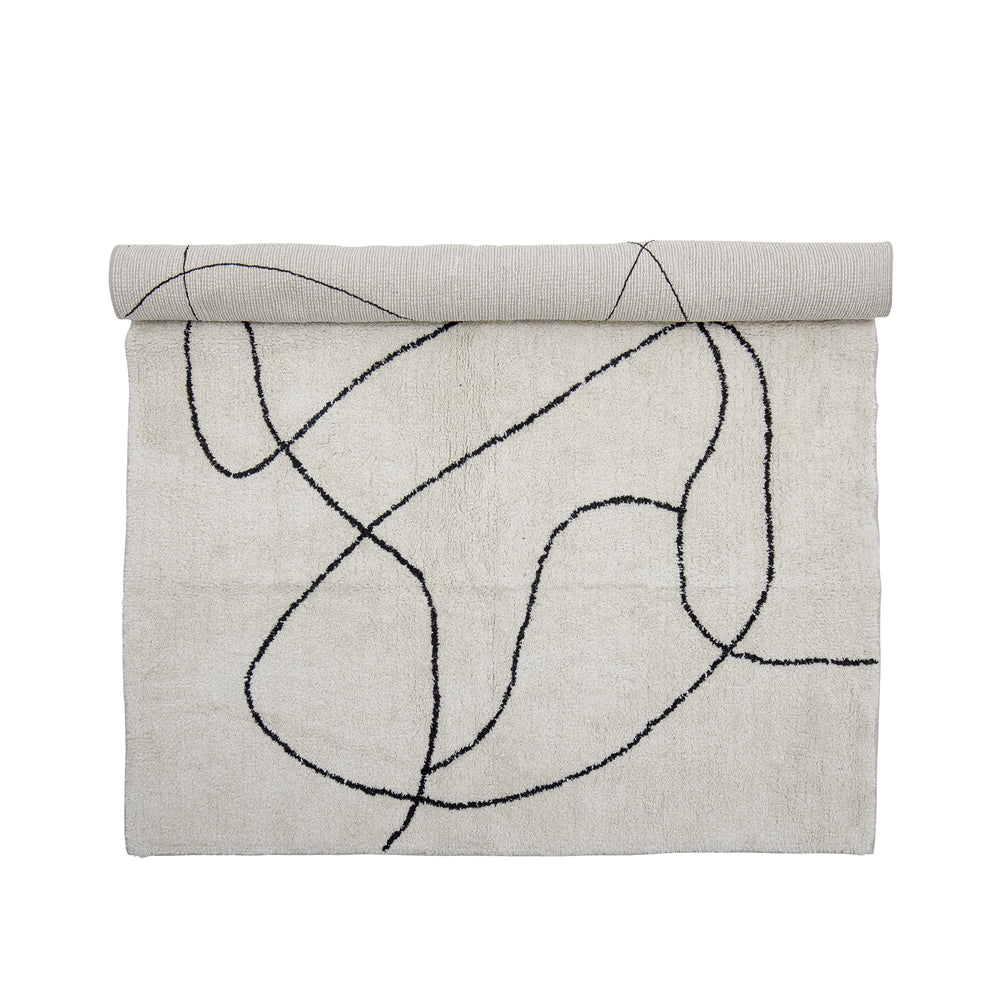 Bloomingville Viga Rug in White Cotton