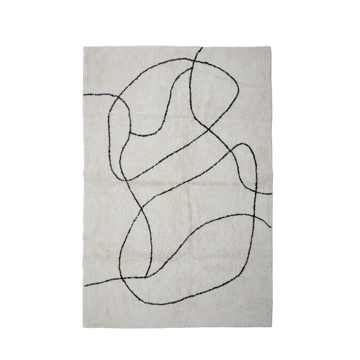 Viga Rug - White Cotton Bloomingville 1
