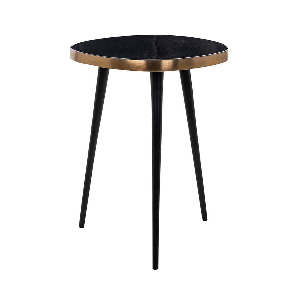 Richmond Levi Gold And Black Side Table