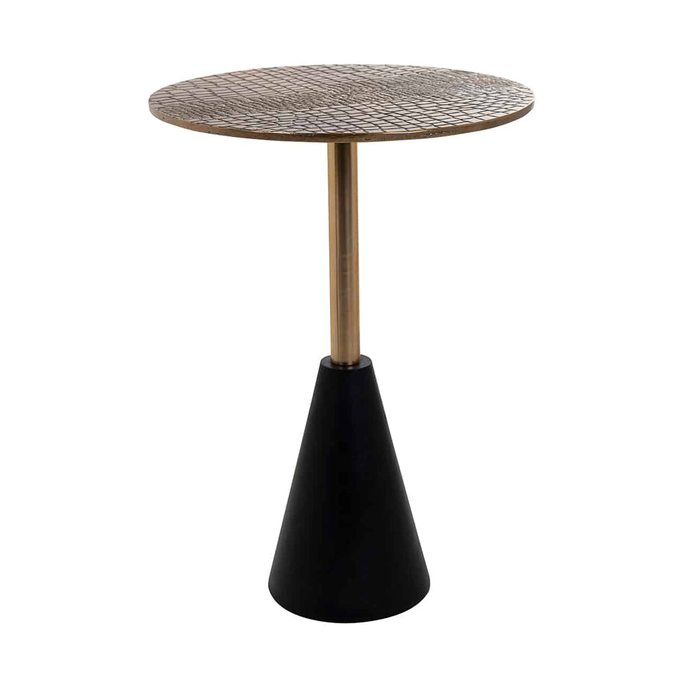 Richmond Cobra Side Table In Black And Gold