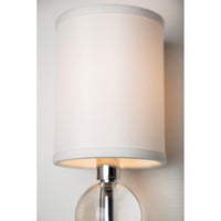 Hudson Valley Lighting Rockland Silver Base And Off White Shade Wall Light