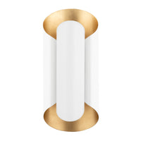 Hudson Valley Lighting Banks Wall Sconce Gold Leaf And White