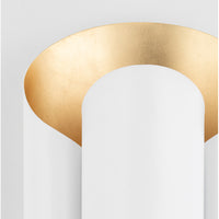 Hudson Valley Lighting Banks Wall Sconce Gold Leaf And White