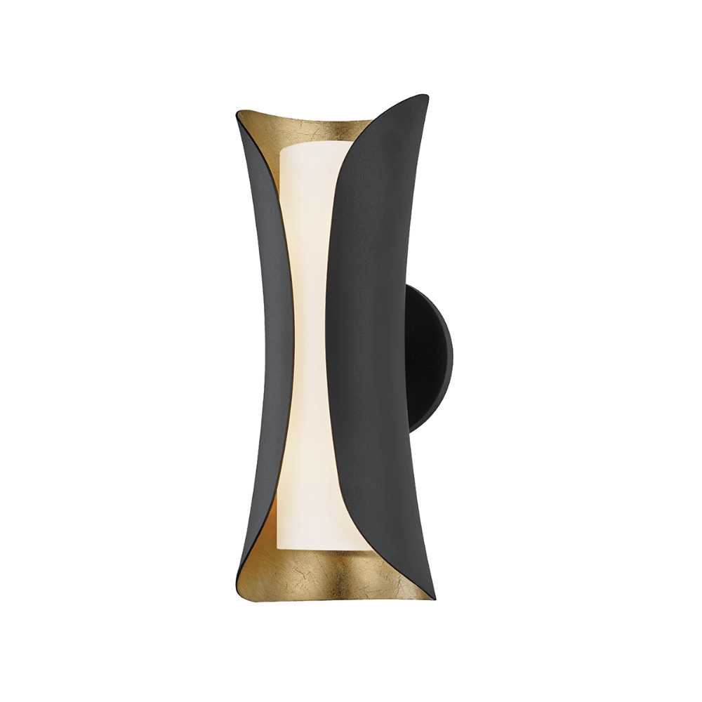 Hudson Valley Lighting Josie 2 Light Wall Sconce in Black & Gold Leaf