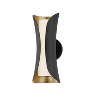 Hudson Valley Lighting Josie 2 Light Wall Sconce in Black & Gold Leaf