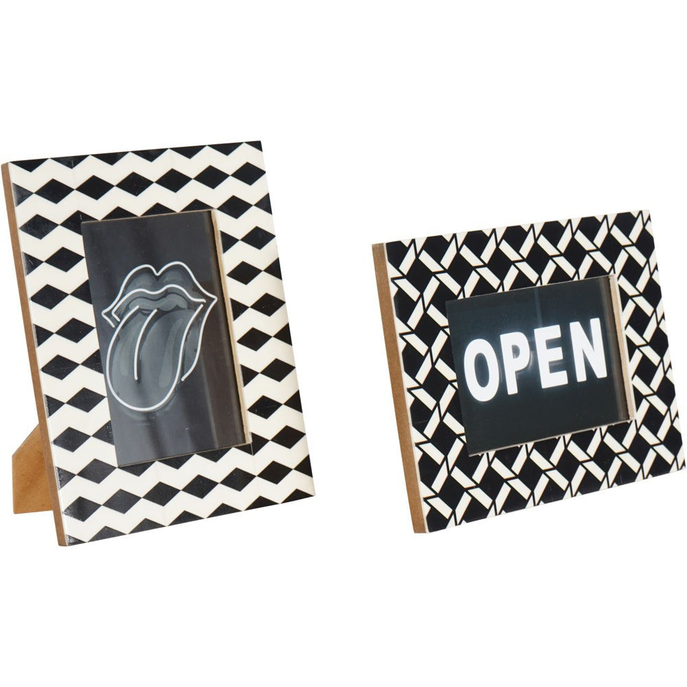 Libra Interiors Anya Photoframe in Black and White