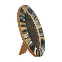 Libra Interiors Tortoiseshell Style Oval Photo Frame