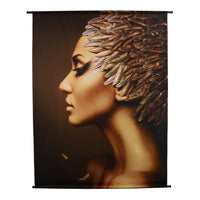 Libra Interiors Golden Feather Ballerina Velvet Hanging Wall Art