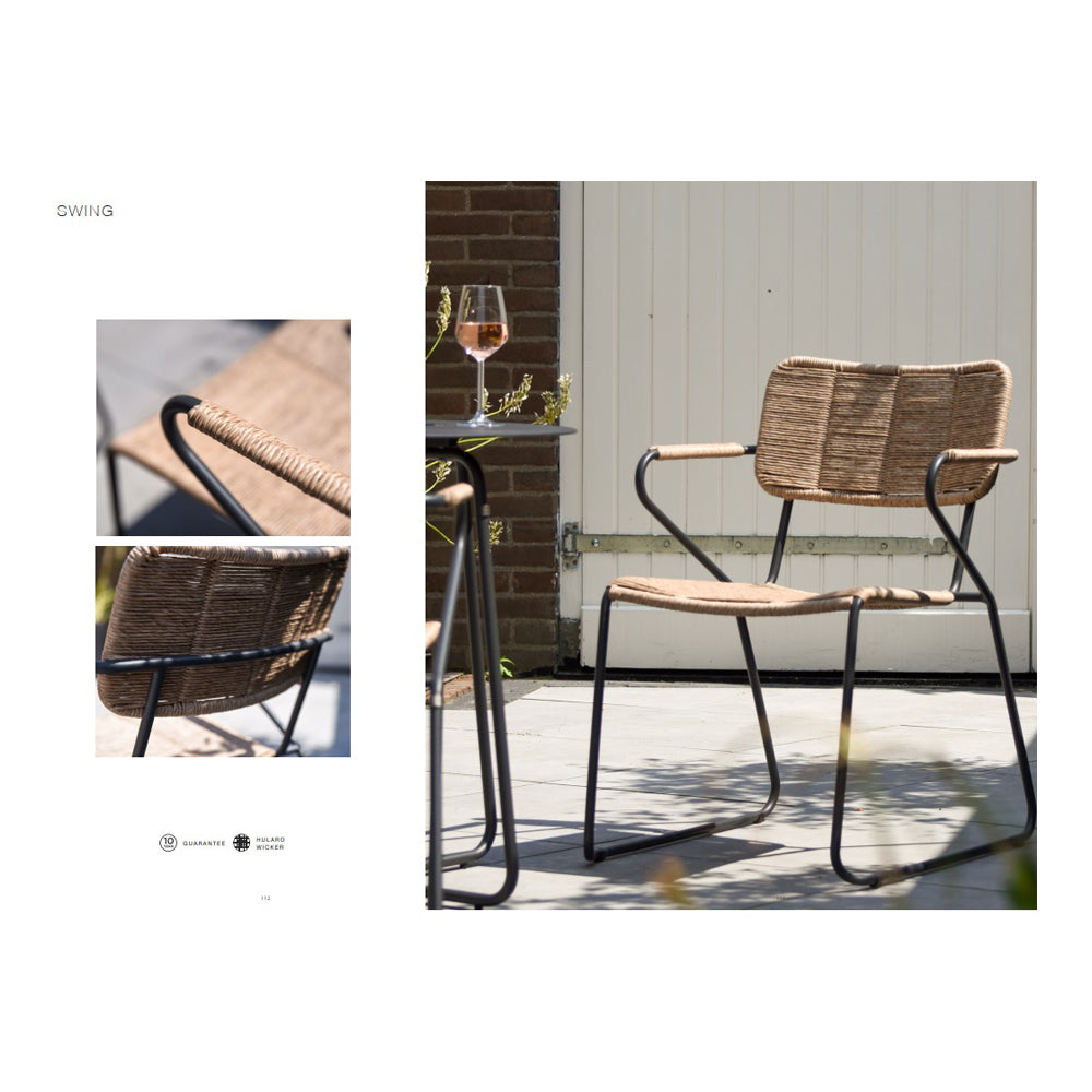 Olivia's Outdoor Sienna 2 Seater Bistro Dining Set in Natural and Steel