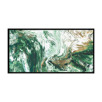 Olivia's 'Evening Emerald Tide' Framed Canvas - 120x60cm