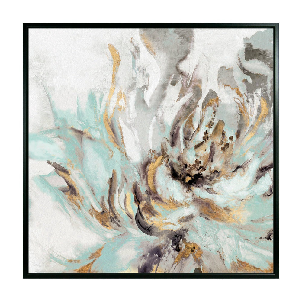 Olivia's 'Touch of Teal II' - Framed Canvas - 94x94cm