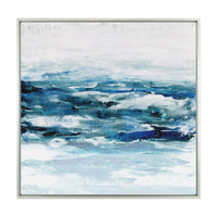 Olivia's 'Seaside Escape' - Framed Canvas - 97x97cm