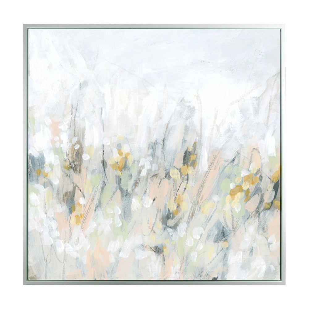 Olivia's 'Fresco Meadow I' - Framed Canvas - 94x94cm