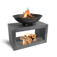 Ivyline Fire Pit & Rectangle Console Cement