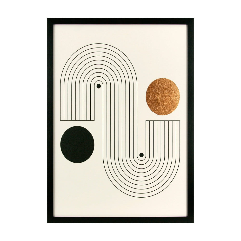 Olivia's 'Copper Shapes II' - Framed & Varnished Print - 64x46.5cm