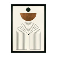 Olivia's 'Copper Shapes III' - Framed & Varnished Print - 64x46.5cm