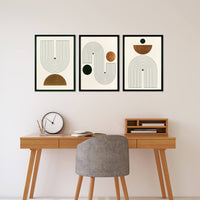 Olivia's 'Copper Shapes III' - Framed & Varnished Print - 64x46.5cm