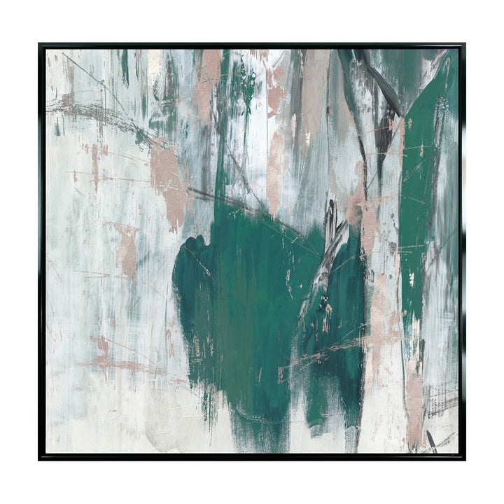 Shades of Green I' - Framed Canvas - 94x94cm Camelot Art 1