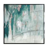 Olivia's 'Shades of Green II' - Framed Canvas - 94x94cm